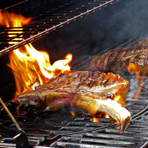 steaks am grill